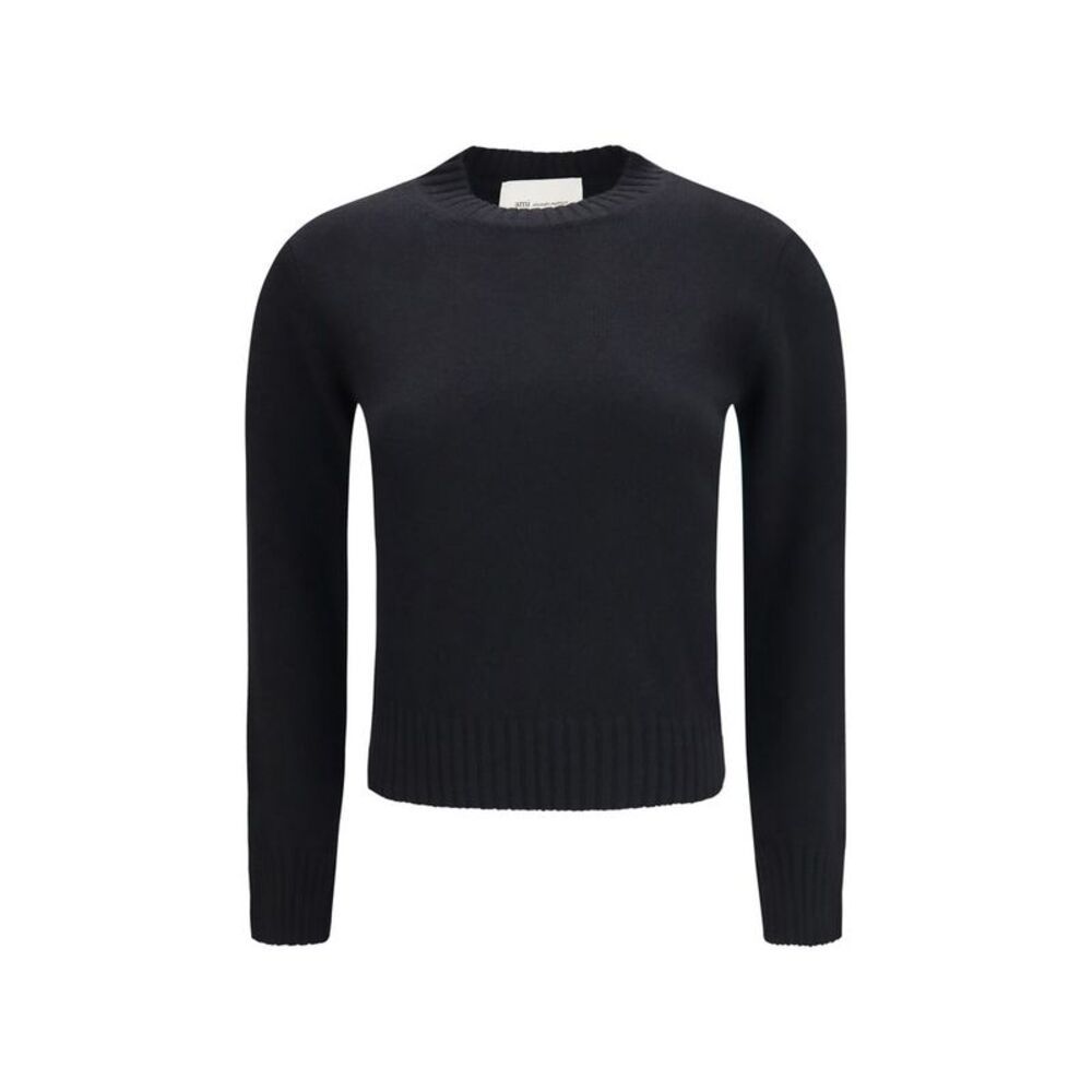 Ami Paris Black Wool Oves Aries Women's Sweatshirt